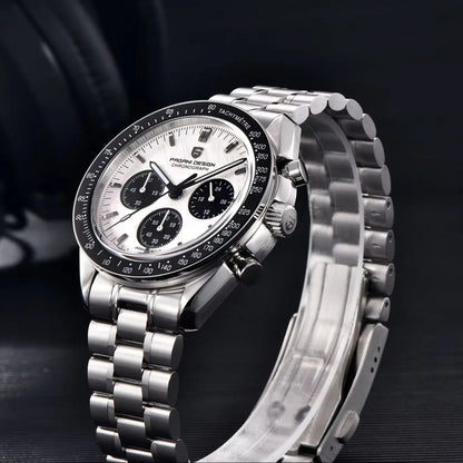 PAGANI DESIGN 2026 New Meteorite pattern dial Luxury Quartz Watch For Men Speed Sport Chronograph AR Sapphire crystal Wristwatch
