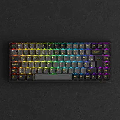 Akko 3084B Plus Black & Gold 75% ISO-DE Layout Mechanical Gaming Keyboard Hot-Swappable Multi-Modes 2.4GHz / USB Type-C / BT 5.0