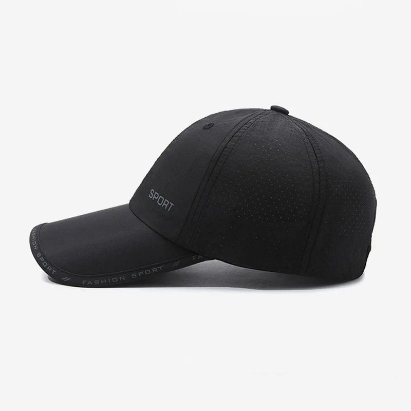 Quick Drying Solid Baseball Cap, Sunscreen Breathable Adjustable Cycling Hiking Fishing Sports Trucker Hat For Women & Men