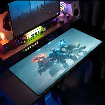 World of Warcraft Lich King podloga za miš za PC, HD anime gaming dodatak, podloga za tipkovnicu i miš za laptop, XXL podloga za gaming stol i ormarić, Mer podloga za miš