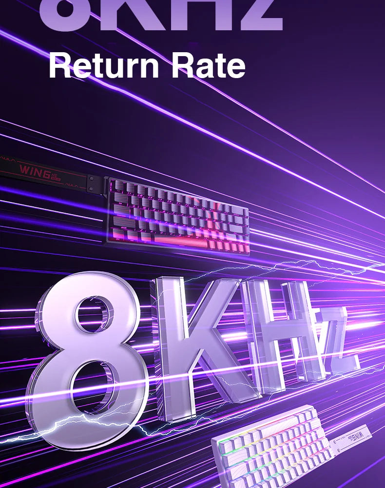 AULA WIN60 HE Magnetic Keyboard 21 Keys Butterfly Keycaps Wired 8K Return RGB Hotswap Customized E-sports Gaming Keyboard