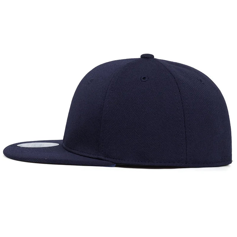 Not Adjustable Back Closed Snapback Caps Men Quality Hip Hop Fitted Hats Adult Solid Color Baseball Hats 57-58cm for Small Face