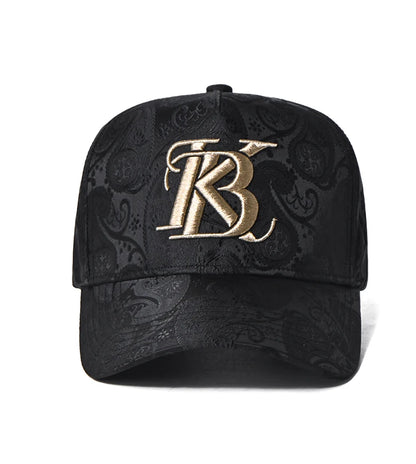 Casquette de baseball haute de mode brodée pour homme, imprimé noix de cajou, casquette décontractée d'extérieur, bordure sur le devant, toutes saisons