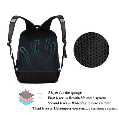 16 Inch Fortnite Cartoon Backpack Unisex for Boys Girls with Dual Zippers Large capacity lightweight student backpack