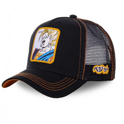 Dragon Ball Son Goku-Kappe, Sommer-Reisekappe mit Schirm, Herren-Kappe mit Stickerei, Hip-Hop-Mesh-Kappe, Sonnenvisier, Baseballkappe, Outdoor-Sport