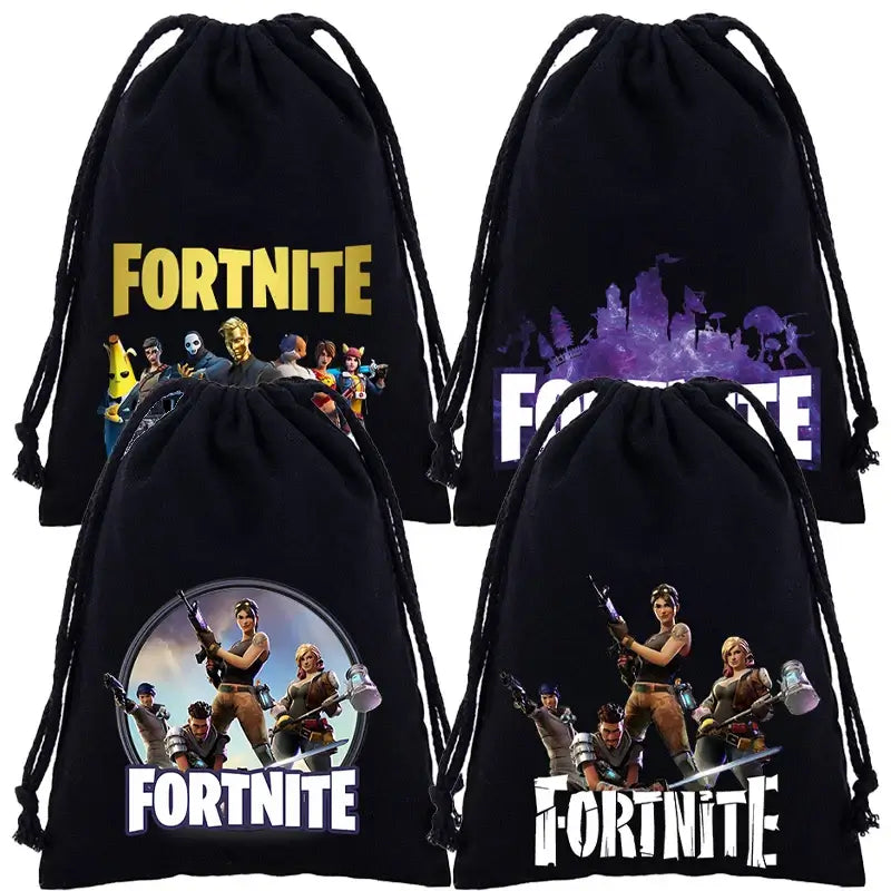 Fortnite Jungen Mädchen Kordelzugbeutel mit Cartoon- und Anime-Print, große Aufbewahrungstasche, Tragetasche, Handtasche, neues süßes Geburtstagsgeschenk