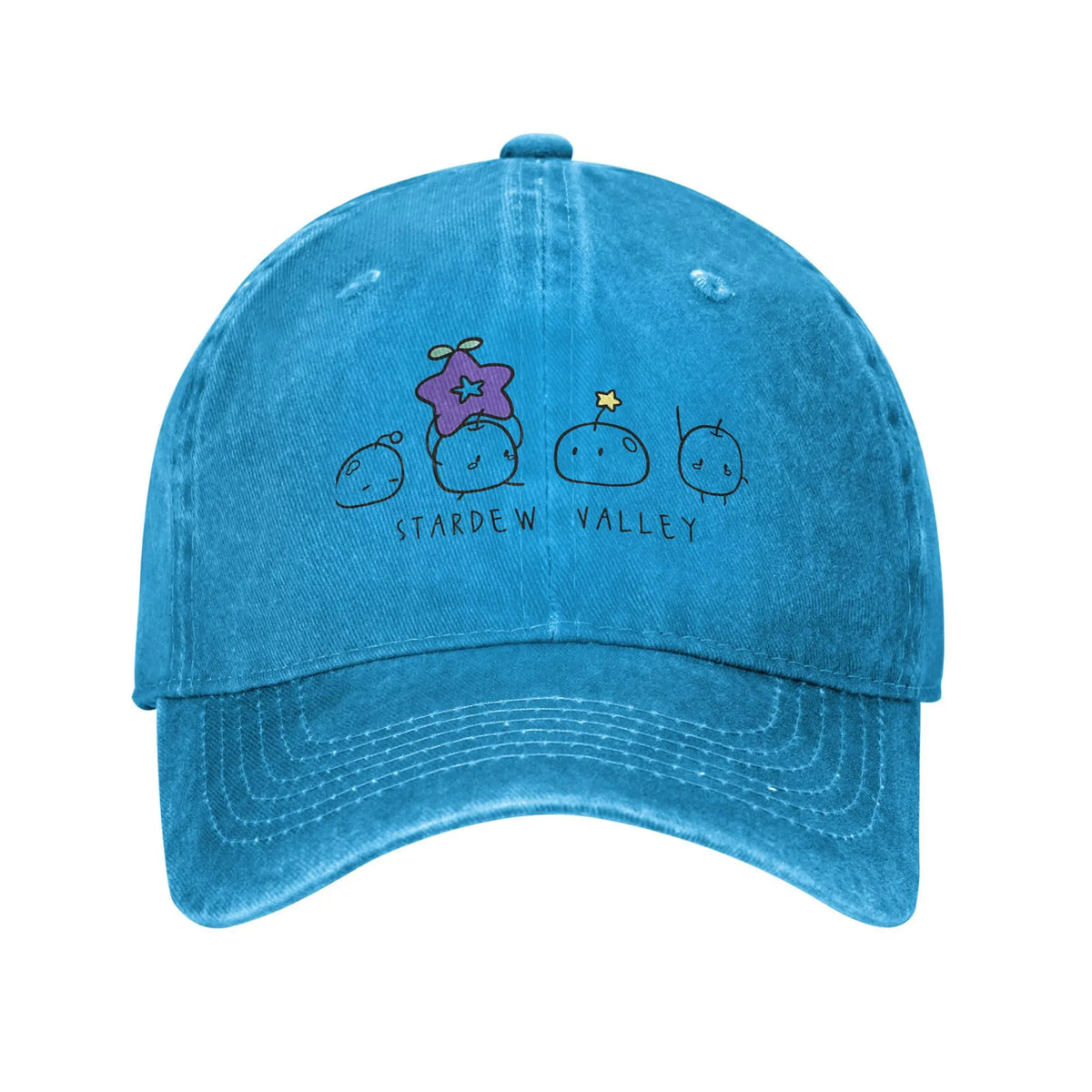 Spiel „Stardew Valley“ – Sonnen-Baseballkappe y2k, lustig, Unisex für Jugendliche, gewaschen, Hip-Hop-Hüte, sonnenschützendes Design, Outdoor-Sport, Snapback-Kappe, Geschenk