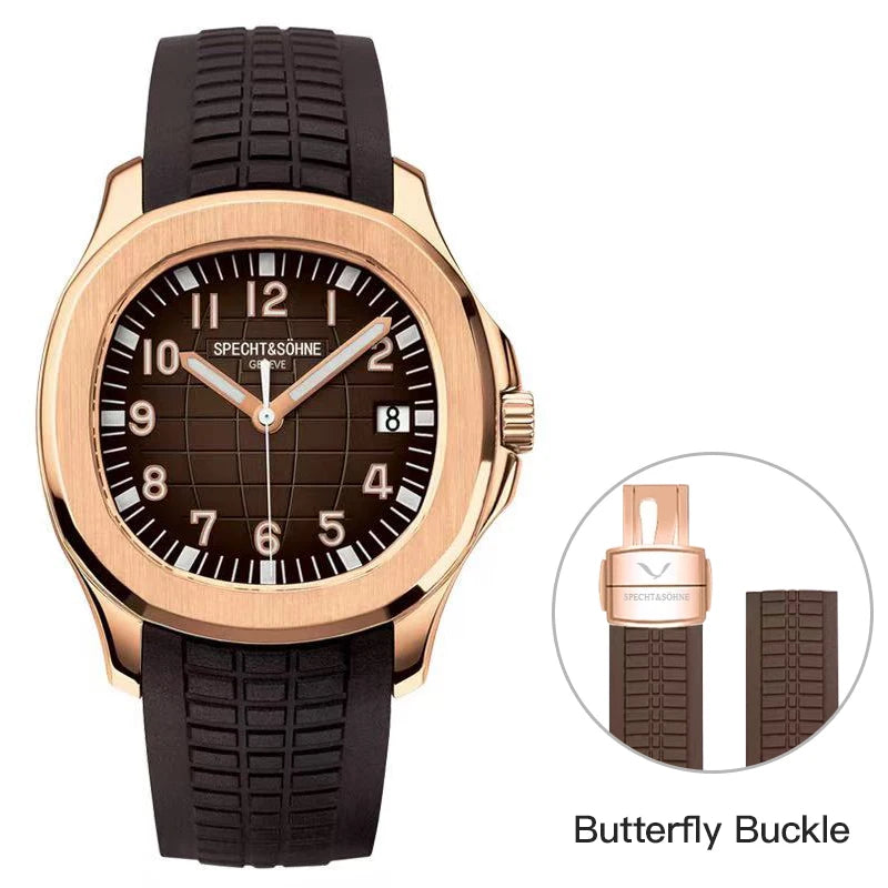 Specht&Sohne 40MM Automatic Mechanical Watch For Men Miyota 8215 Movt Sapphire Crystal 5167 Sports Wristwatch 50M Waterproof