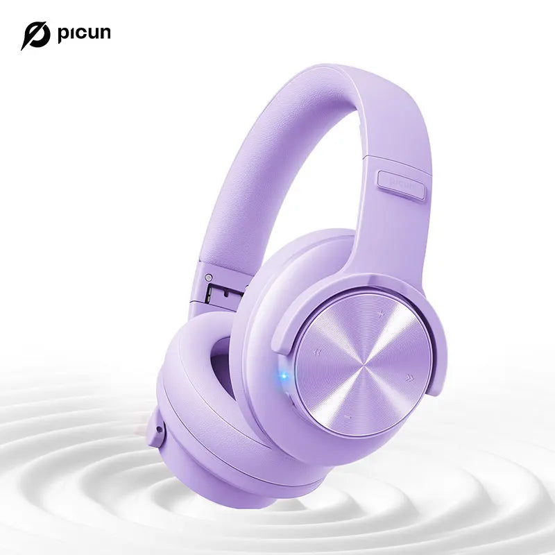 Picun B8 Wireless Bluetooth Headphones – 120H Playtime, Bluetooth 5.3, Low Latency Gaming Headset with Microphone & Deep Bass Sound