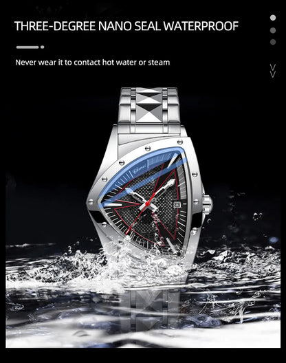 CHENXI Fashion Men's Watch Quartz Wristwatch Casual Hollow Triangle Watch Luxury Men's Gift Clock  Relojes Para