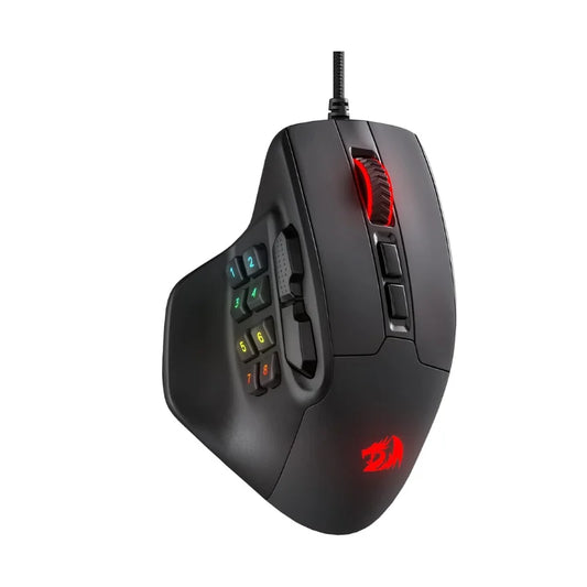 Redragon M811 Aatrox MMO žaidimų pelė, laidinė RGB žaidėjų pelė su 15 programuojamų mygtukų ir ergonomišku natūralaus suėmimo dizainu