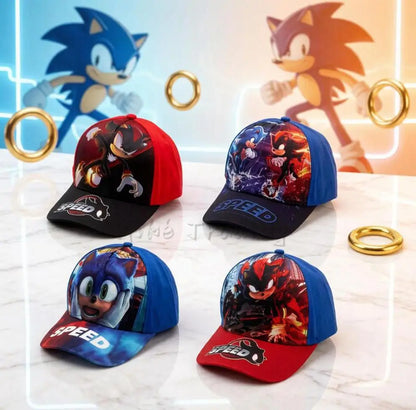Dernière casquette de baseball ajustable pour enfants Sonic Print 48-54 cm, motif Anime Tails Knuckles, chapeau de soleil Shadow, hérisson bleu, chapeau d'extérieur pour bébé, cadeau