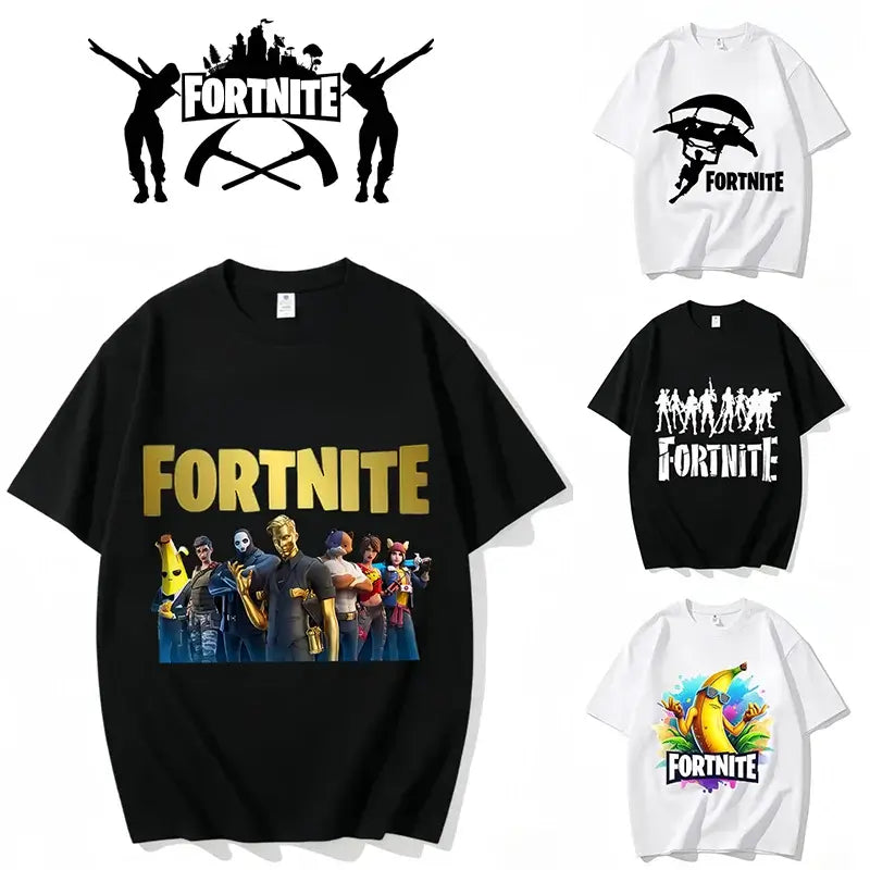 Fortnite majica s okruglim izrezom, uniseks za odrasle, gaming plesna moda, nova, od čistog pamuka, kratkih rukava, savršena za ležerno nošenje i odmor