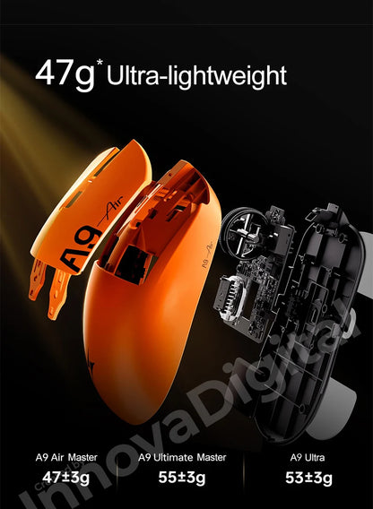 ATK Dragonfly A9 Ultimate Ασύρματο Gaming Ποντίκι A9 Air PAW3950 Εξαιρετικά Ελαφρύ Εργονομικό Ποντίκι e-sports για Gamer FPS CSGO A9 Ultra
