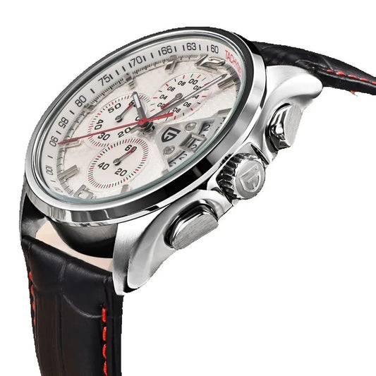 PAGANI DESIGN 2026 New Men's Quartz Watch Hardlex Crystal 50M Water Resistance Calendar Luminous Leather Strap Model PD3306