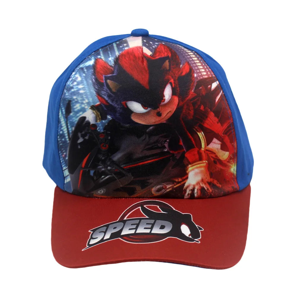 Dernière casquette de baseball ajustable pour enfants Sonic Print 48-54 cm, motif Anime Tails Knuckles, chapeau de soleil Shadow, hérisson bleu, chapeau d'extérieur pour bébé, cadeau