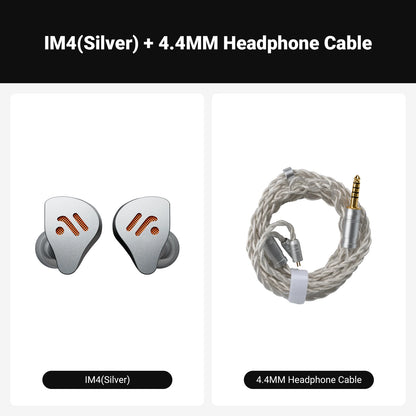 Fosi Audio IM4 HiFi Wired Earphones Open-Back Dynamic Driver IEM Headphones for Music Monitoring, Gaming & Professional Audio