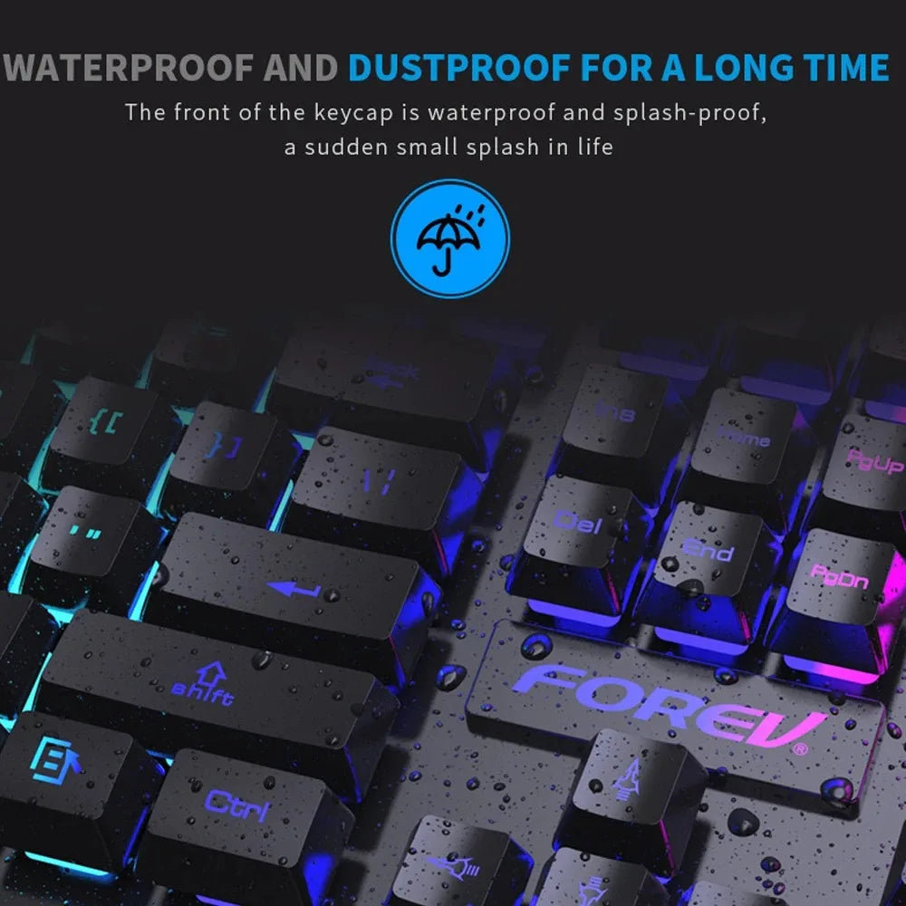RGB Wired Mechanical Keyboard 104 Keys of Backlit Key Caps Gaming and Office Keyboard For Microsoft Windows and Apple IOS System