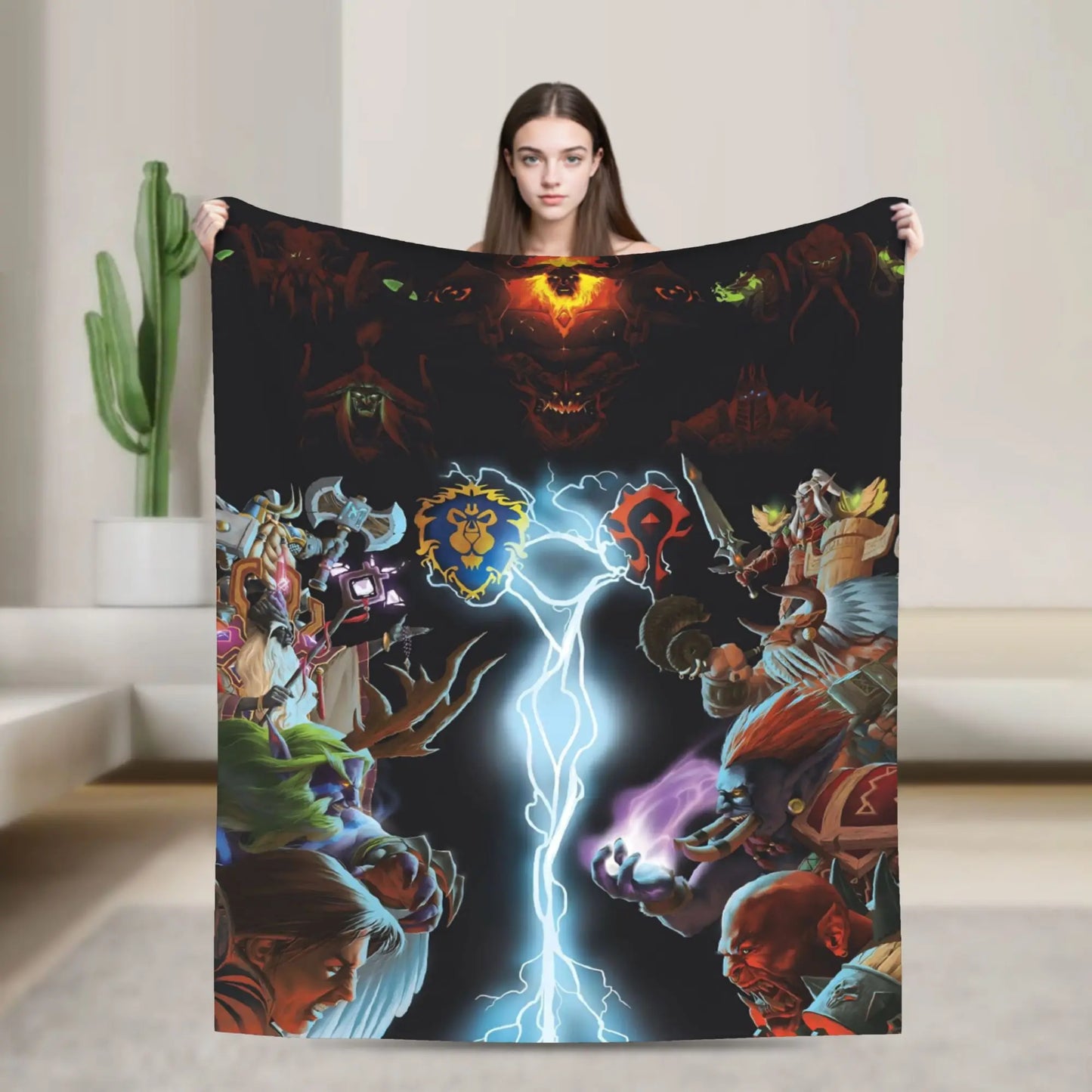WOW World of Warcraft deke, kvalitetni mekani prekrivači za posteljinu, zimski dječji pokrivač za spavaću sobu, originalni prekrivač za krevet