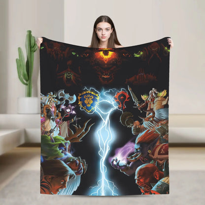 WOW World of Warcraft deke, kvalitetni mekani prekrivači za posteljinu, zimski dječji pokrivač za spavaću sobu, originalni prekrivač za krevet