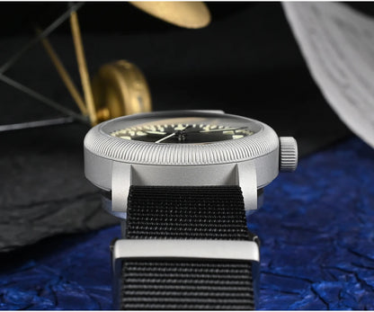 San Martin New 40mm Retro Pilot YN55 Automatic Mechanical Fashion Simple Style Men Wristwatch 100m Waterproof C3 Luminous SN0143