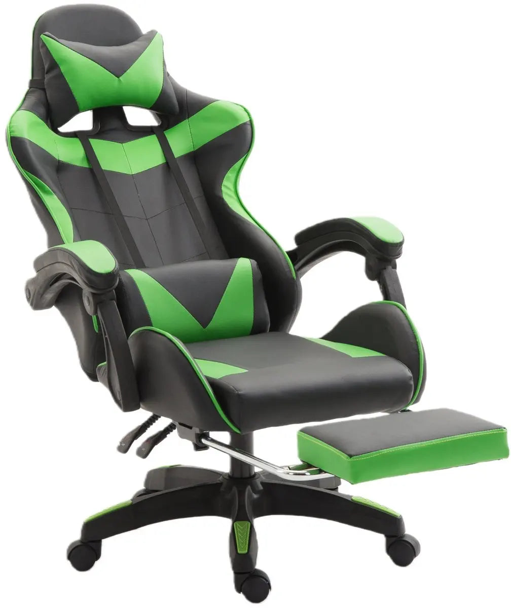 Ergonomic Gaming Chair, Office Chair, Height Adjustable, PU Leather Computer Chair, with Headrest and Lumbar Support, 360° Swivel