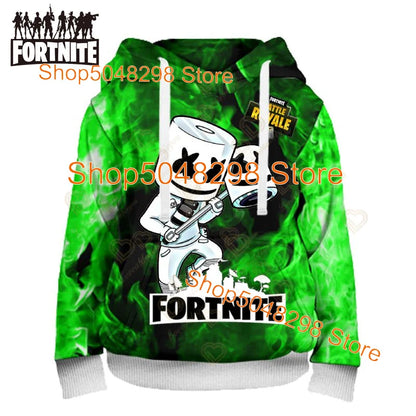 Fortnite Hoodies Pullover Sweatshirt Victory Royale 3D Hoodies Streetwear Hooded Clothes Tops for Kids Birthday Gifts