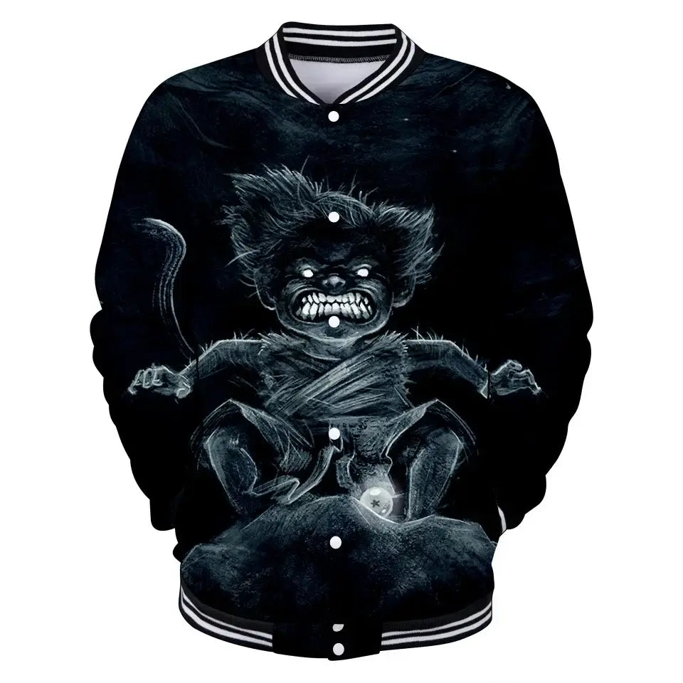 Dragon Ball Goku Kanji Symbol Men Zipper Hoodie Cartoon Japan Anime Women Sweatshirt 2025 New Fashion Children Jackets Coat, produit gaming premium Fraquane