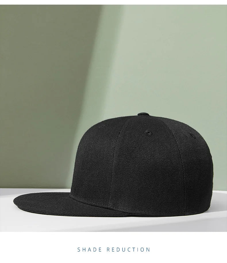 Großhandel: 40 Farben, verstellbare Snapback-Kappen mit flachem Schirm, Damen-Mode, Polyester, einfarbige Baseballmützen, Herren, Hip-Hop, unbedruckte Sportmützen