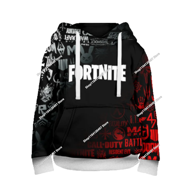 2025 3D New Children's Anime Fortnite Printed Sweater Series Pullover Generation Tide Brand Hoodie Gift