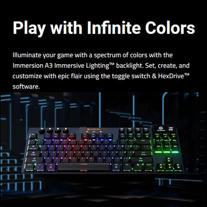 HEXGEARS A3 Mechanical Keyboard Kailh Switch Bluetooth/2.4G/Type-C Wired Connection 87 Key RGB Hot Swap Wireless Gaming Keyboard