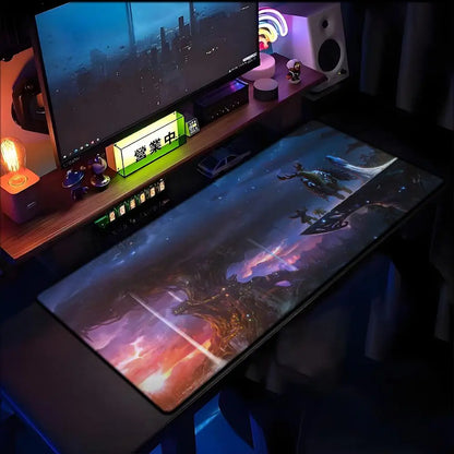 World of Warcraft Lich King podloga za miš za PC, HD anime gaming dodatak, podloga za tipkovnicu i miš za laptop, XXL podloga za gaming stol i ormarić, Mer podloga za miš