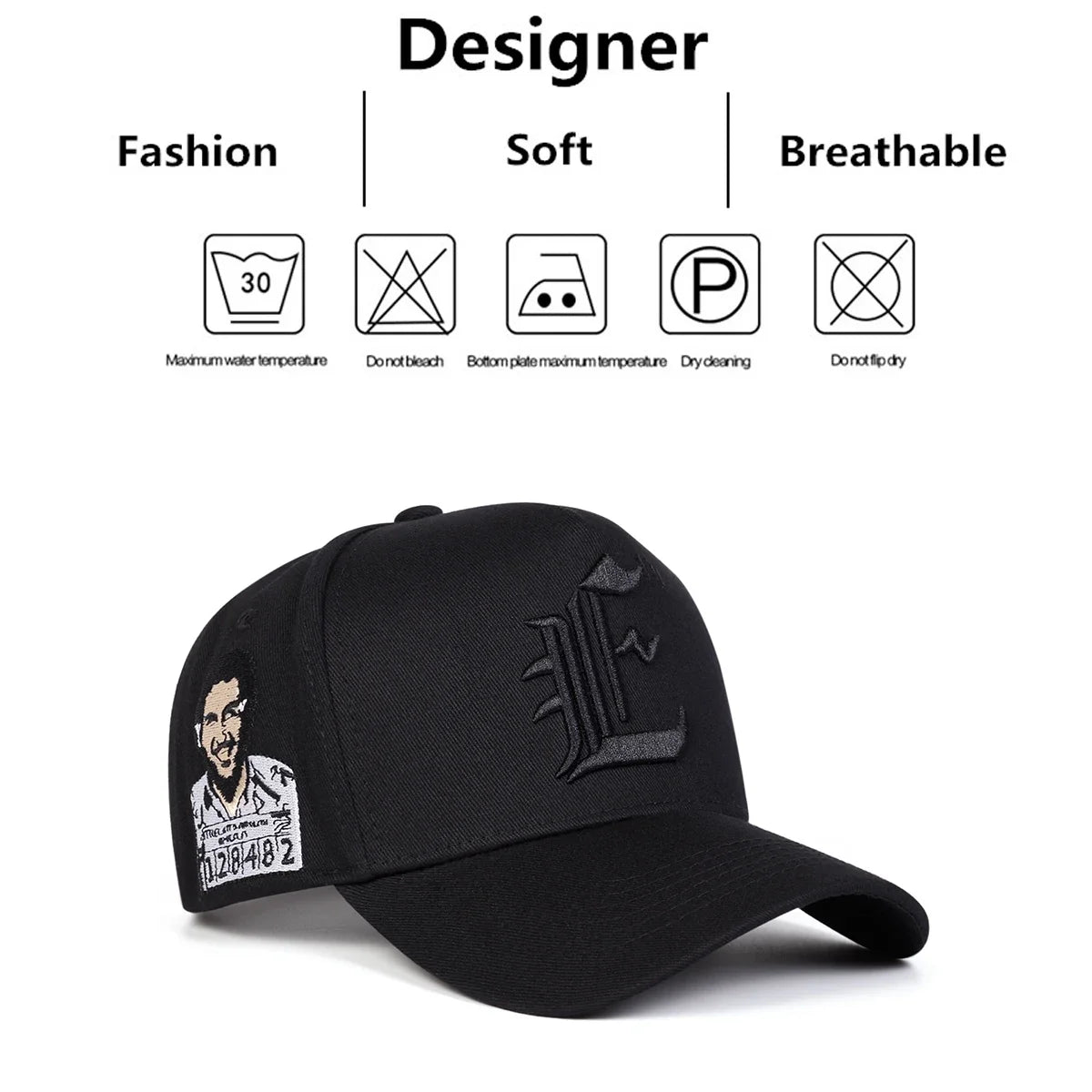 Unisex E Embroidery Baseball Caps Spring Autumn Outdoor Adjustable Casual Hats Sunscreen Hat Sports Cap
