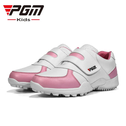 PGM Barn Flickor Pojkar Golfskor Halkfria Läder Utomhus Barnsneakers Sportskor XZ054