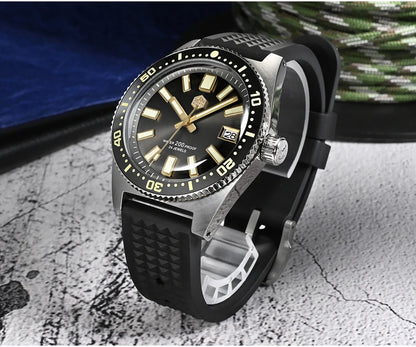 San Martin Official 40mm 62mas V3 Diver Watch For Men Kanagawa Surfing Dial NH35 Automatic Mechanical 20Bar Rubber Strap SN0007