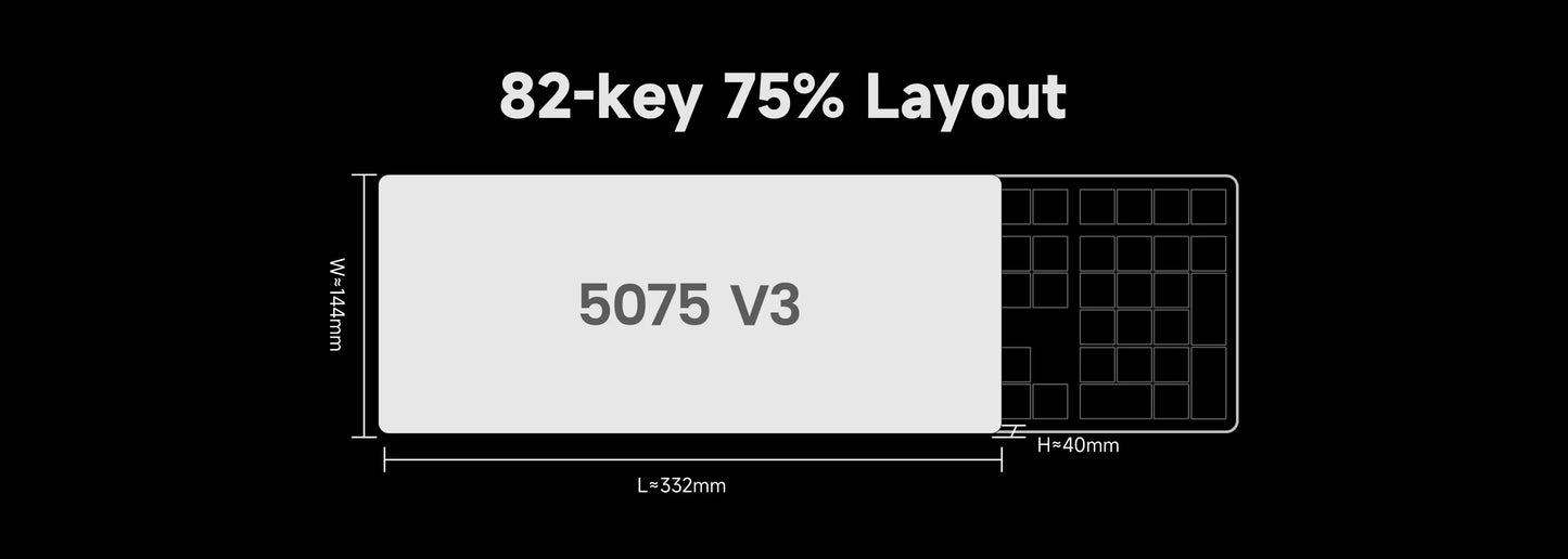 Akko 5075 V3 Keyboard 75% ANSI-US With Volume Hot-swappable RGB USB Type-C/2.4g&BT5.0 Tri-mode Custom Gaming Mechanical Keyboard