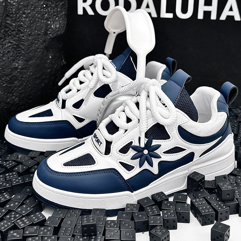 Modne męskie buty streetwear i skateboardowe, luksusowe sneakersy treningowe z oddychającej siateczki, casualowe tenisówki męskie
