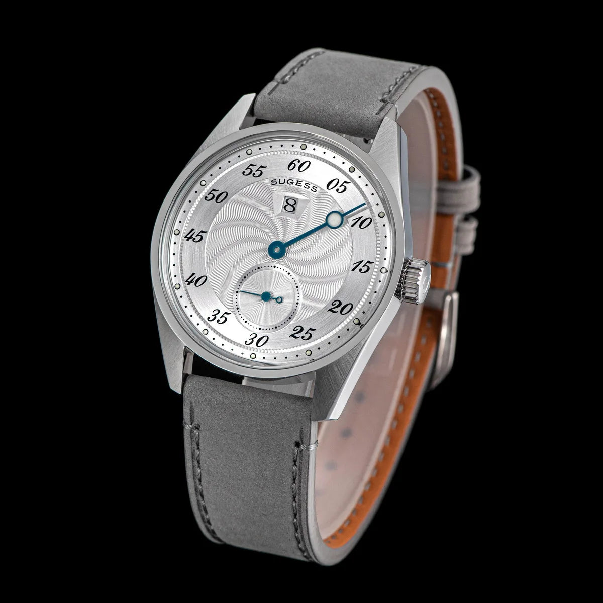 Sugess Mens Watch Automatic ST1721 Movement Aventurine Mechanical Wristwatches Hardlex Glass Fashion Simple Business Clock S451