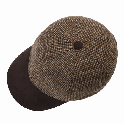 BOTVELA Herren-Baseballkappe aus Wolltweed, lässiger Stil, weich, verstellbar, unstrukturiert