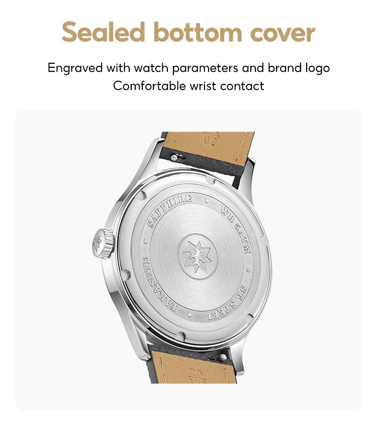 FARASUTE Manual Mechanical Men's Watch Seagull Movement Sappnt Sapphire Crystal Business Waterproof Regulateur Men Watch Reloj