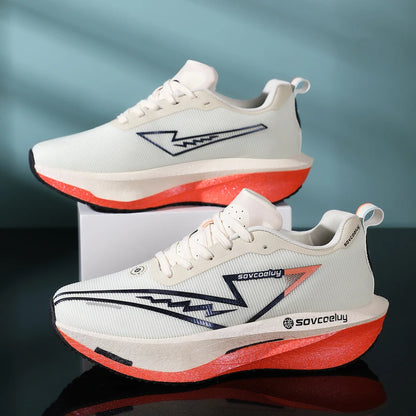 Running Shoes Speciality Men Marathon Sports Carbon Board Breathable Ultralight Women Comfy Athletic Cushion Stability Sneakers