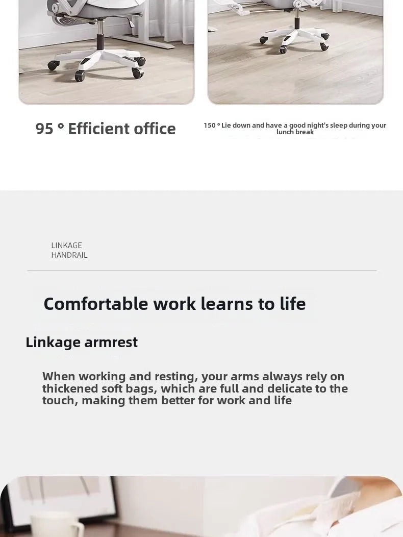 Computer Chair Home Office Chair Comfortable Sedentary Students Gaming Chairs Dormitory Chair Reclining Seat Ergonomic Ufficio