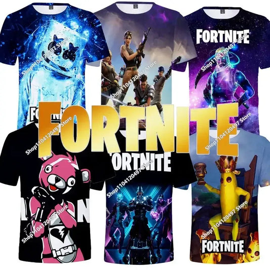 Halloween Peely 3D T-shirt για αγόρια και κορίτσια, χριστουγεννιάτικο Fortnite μπλουζάκι, Battle Royale streetwear για παιδιά, Victory Game ανδρικό T-shirt, ρούχα