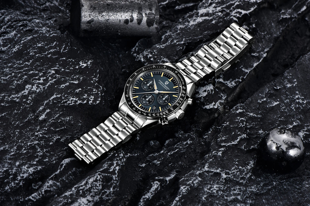 PAGANI DESIGN Nouvelle CK2988 Moon Watches Montre rétro de luxe à quartz pour homme Verre saphir Chronographe de vitesse Montre-bracelet pour homme