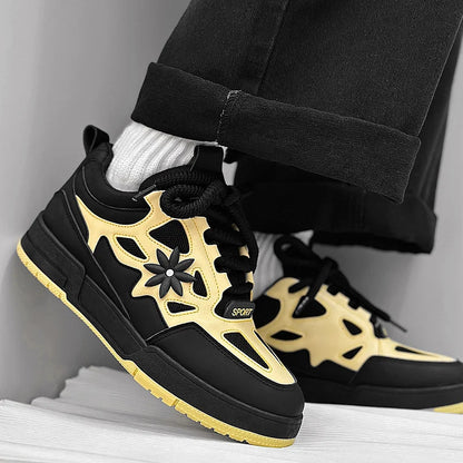 Modne męskie buty streetwear i skateboardowe, luksusowe sneakersy treningowe z oddychającej siateczki, casualowe tenisówki męskie