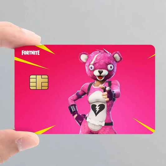 Αυτοκόλλητα κάρτας παιχνιδιού Fortnite Cuddle Team Leader για τραπεζική κάρτα, προστατευτική αδιάβροχη μεμβράνη κάλυψης, αυτοκόλλητο δώρο-έκπληξη