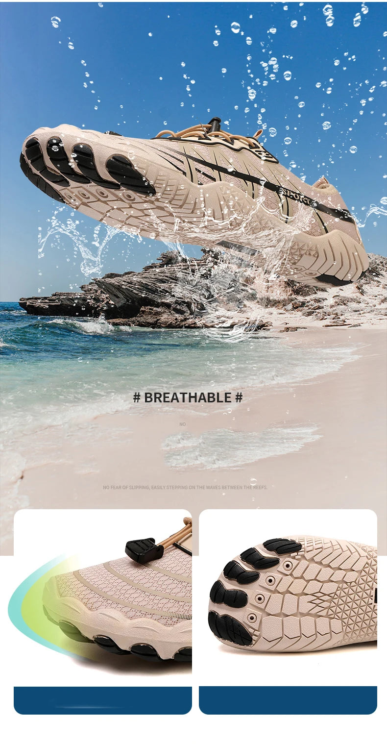 2025 New Water Shoes Barefoot Beach Sports Shoes High-quality Non-slip Swimming Shoes Five-finger Casual Sports Shoes Unisex