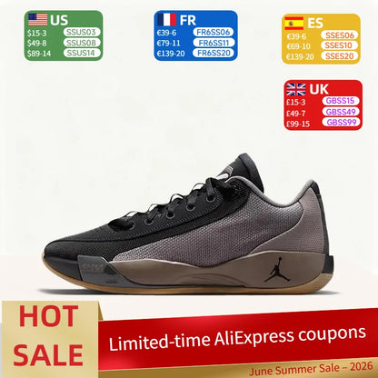 Nike Jordan Luka.77 Retro Soft Low-Top Outdoor Sportschoenen met ondersteuning en ademend vermogen voor heren, zwart/grijs HF0819-200