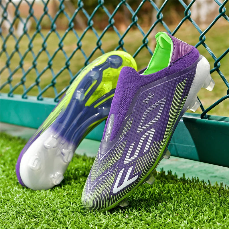 New Men's Football Boots Turf Comfortable Ultralight Soccer Shoes Non Slip Sport Fg Grass Cleats Futsal Indoor Adult Non-Slip