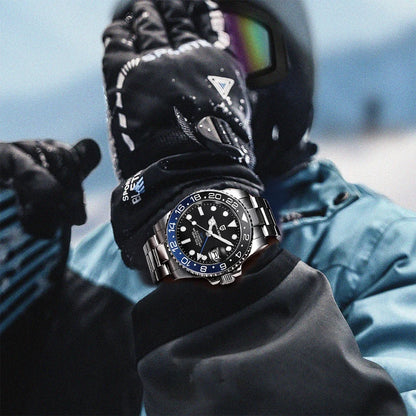 Montre automatique PAGANI DESIGN GMT 1662, montre-bracelet pour homme de 40 mm, étanche jusqu'à 100 m, montres-bracelets mécaniques pour homme Cloc